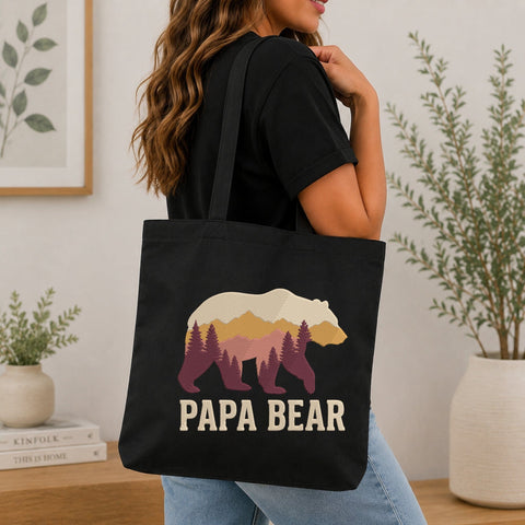 Papa Bear Embroidery Design – Mountain Forest Bear Silhouette Wildlife Dad Machine Embroidery File Embroidery/Applique DESIGNS PatternFeed8 
