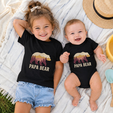 Papa Bear Embroidery Design – Mountain Forest Bear Silhouette Wildlife Dad Machine Embroidery File Embroidery/Applique DESIGNS PatternFeed8 