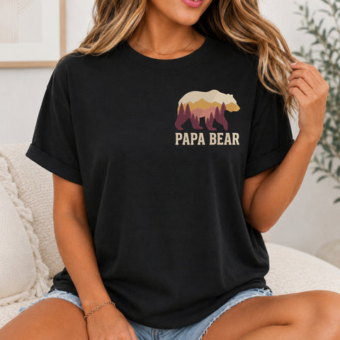 Papa Bear Embroidery Design – Mountain Forest Bear Silhouette Wildlife Dad Machine Embroidery File Embroidery/Applique DESIGNS PatternFeed8 