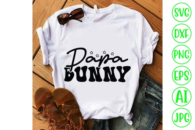 Papa Bunny Retro SVG Design SVG Syaman 