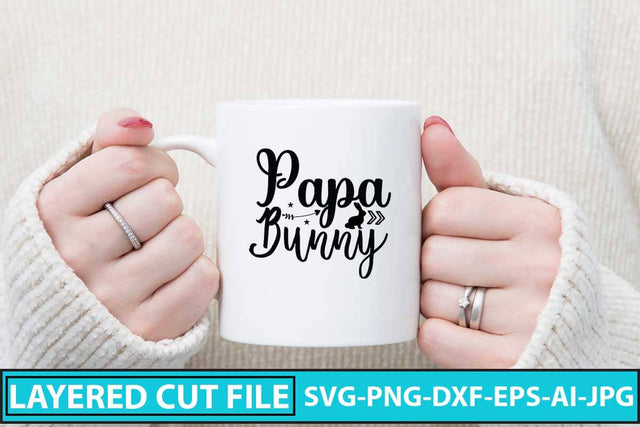 Papa Bunny SVG Design SVG Syaman 