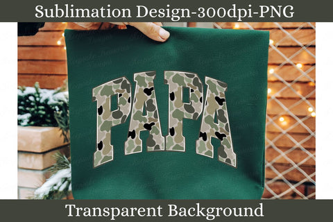 PAPA Camo PNG, Camouflage Grandpa Sublimation Design, Outdoorsman Family Digital Download Sublimation Keepsake Treasures Designs LLC. 