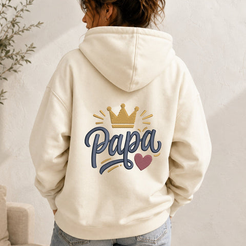 Papa Embroidery Design – Papa Crown Heart Machine Embroidery File, Dad Grandpa Father Gift Design Embroidery/Applique DESIGNS PatternFeed8 