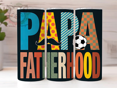 Papa Fatherhood 20oz Tumbler Wrap, Best Dad Ever, Father’s Day Gift, Dad Appreciation, Family Celebration, 20oz Tumbler Wrap, Sublimation PNG Sublimation Lara' s Designs 