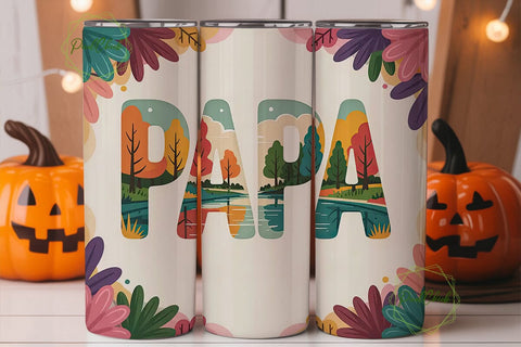 Papa Forest Tumbler Wrap PNG Sublimation PixelChick 