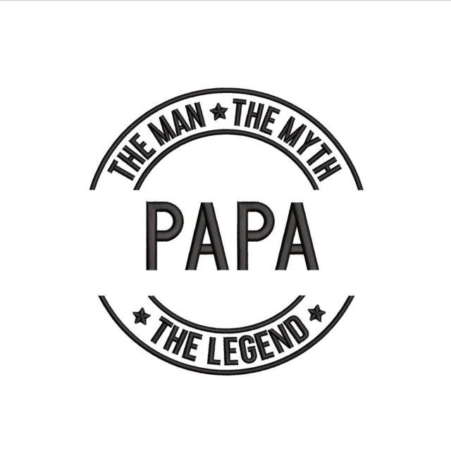 Papa Machine Embroidery Design, 4 sizes, Instant download Embroidery/Applique DESIGNS Nino Nadaraia 