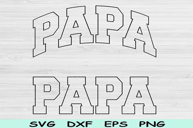 Papa Svg Cut File, Papa Png, Grandpa Svg Files For Cricut, Pawpaw Svg, Pappy Svg, Papa Shirt Svg Block Wave Text Sublimation Digital Designs SVG TiffsCraftyCreations 