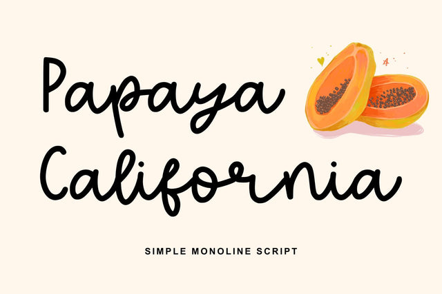 Papaya California Font Abo Daniel Studio 