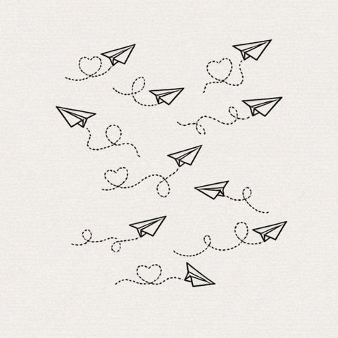 Paper Airplane SVG Bundle - Heart Plane Route Cut File for Cricut - Dashed Travel Lines Love Trip Clipart Vector SVG DreamingSVG 