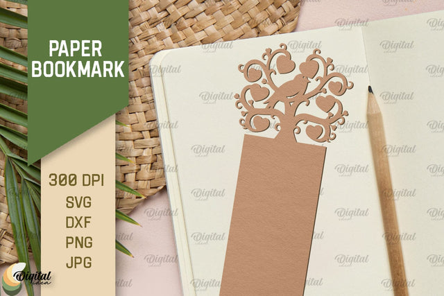 Paper Bookmark SVG. Fantasy Bookmark Paper Cut 3D Paper Evgenyia Guschina 
