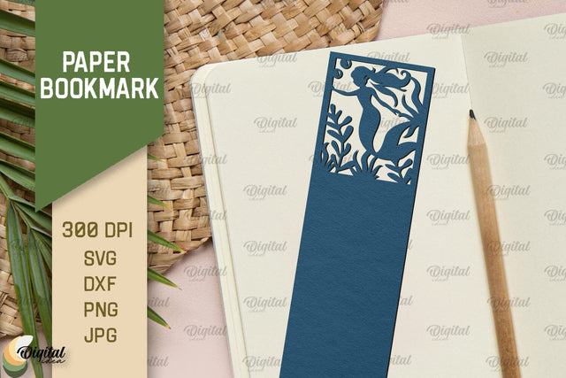 Paper Bookmark SVG. Fantasy Bookmark Paper Cut 3D Paper Evgenyia Guschina 