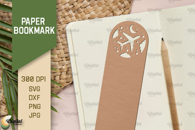 Paper Bookmark SVG. Fantasy Bookmark Paper Cut 3D Paper Evgenyia Guschina 