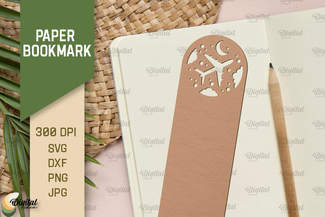 Paper Bookmark SVG. Fantasy Bookmark Paper Cut 3D Paper Evgenyia Guschina 