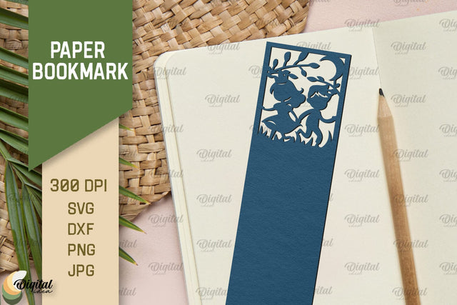 Paper Bookmark SVG. Fantasy Bookmark Paper Cut 3D Paper Evgenyia Guschina 