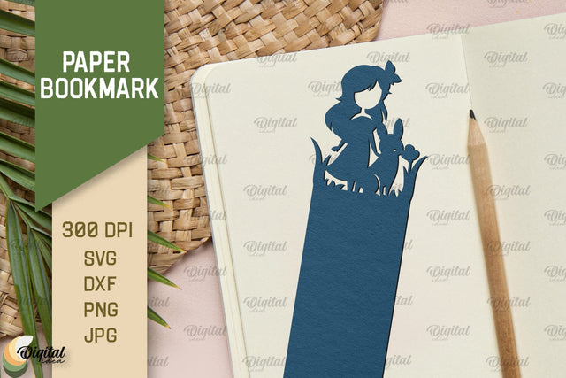 Paper Bookmark SVG. Fantasy Bookmark Paper Cut 3D Paper Evgenyia Guschina 
