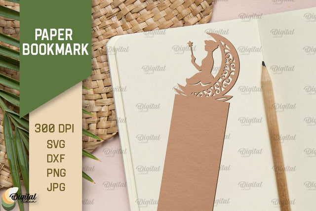 Paper Bookmark SVG. Fantasy Bookmark Paper Cut 3D Paper Evgenyia Guschina 