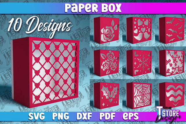 Paper Box SVG | Paper Cut SVG | Home Design SVG The T Store Design 