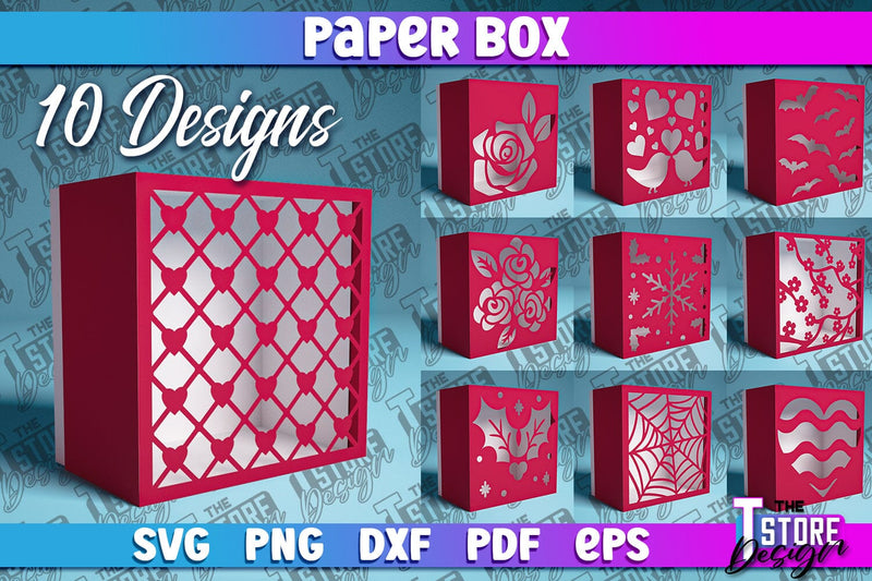 Paper Box SVG | Paper Cut SVG | Home Design SVG The T Store Design 