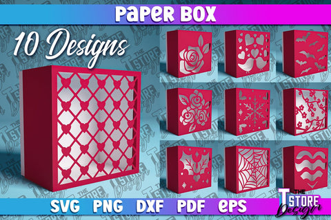 Paper Box SVG | Paper Cut SVG | Home Design SVG The T Store Design 