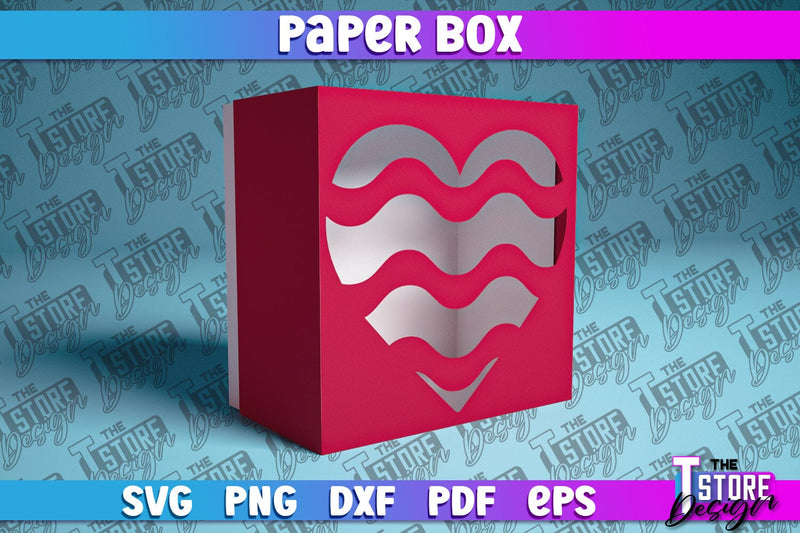 Paper Box SVG | Paper Cut SVG | Home Design SVG The T Store Design 