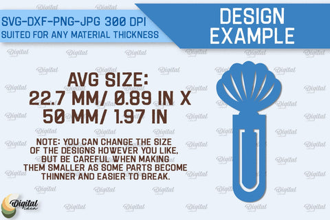 Paper Clip Bookmarks SVG Bundle. Bookmarks Clip Template SVG SVG Evgenyia Guschina 