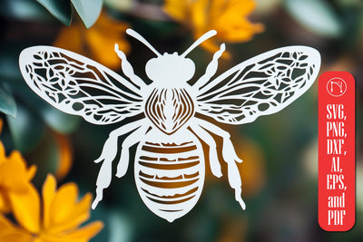 Paper Cut Bee SVG Cut File SVG MD JOYNAL ABDIN 