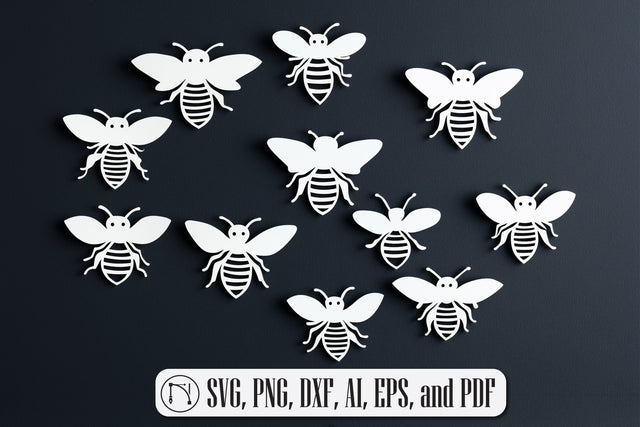 Paper Cut Bee SVG Cut File SVG MD JOYNAL ABDIN 