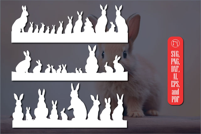 Paper Cut Bunny Decor SVG Bundle SVG MD JOYNAL ABDIN 