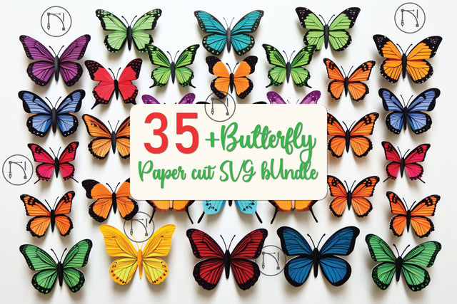 Paper Cut Butterfly SVG Mega Bundle SVG MD JOYNAL ABDIN 