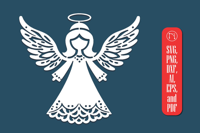 Paper Cut Christmas Angel SVG Cut File SVG MD JOYNAL ABDIN 