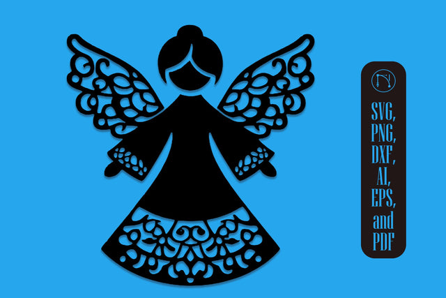 Paper Cut Christmas Angel SVG Cut File SVG MD JOYNAL ABDIN 
