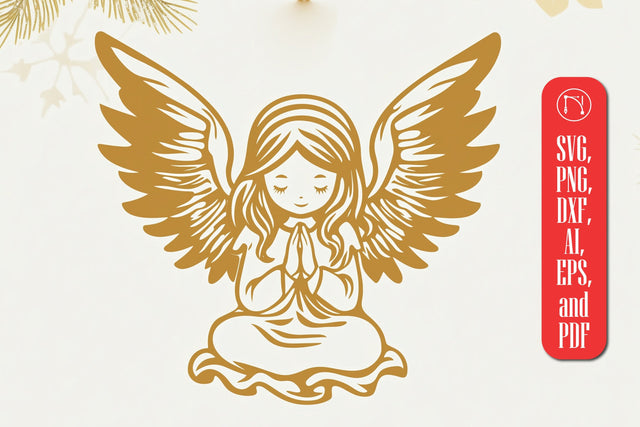 Paper Cut Christmas Angel SVG Cut File SVG MD JOYNAL ABDIN 