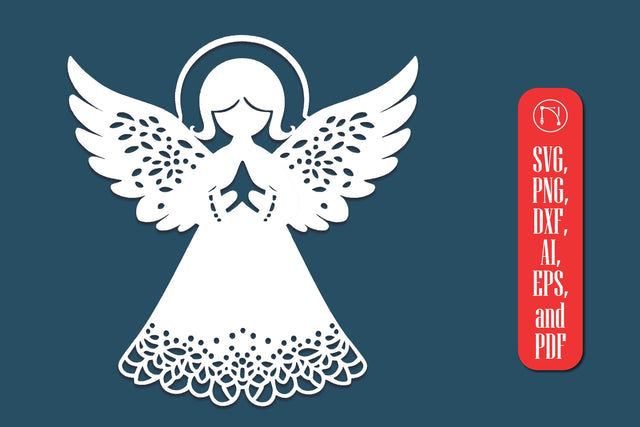 Paper Cut Christmas Angel SVG Cut File SVG MD JOYNAL ABDIN 