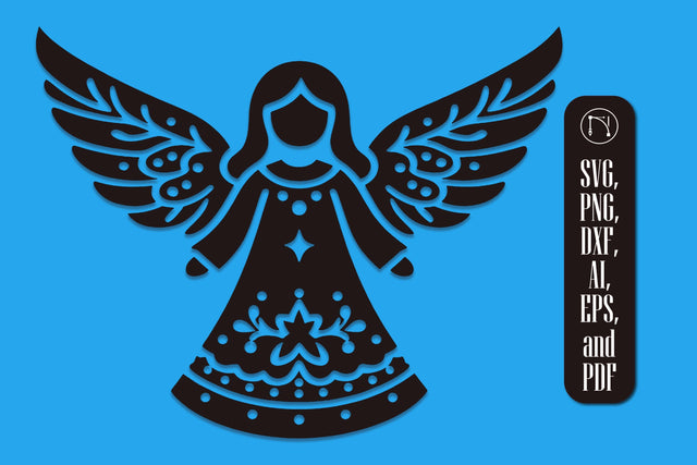 Paper Cut Christmas Angel SVG Cut File SVG MD JOYNAL ABDIN 