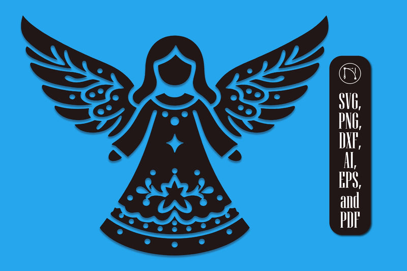 Paper Cut Christmas Angel SVG Cut File SVG MD JOYNAL ABDIN 