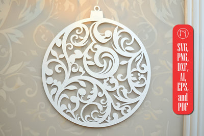Paper Cut Christmas Ball Wall Decor SVG SVG MD JOYNAL ABDIN 