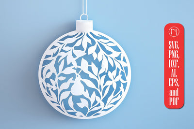 Paper Cut Christmas Ball Wall Decor SVG SVG MD JOYNAL ABDIN 