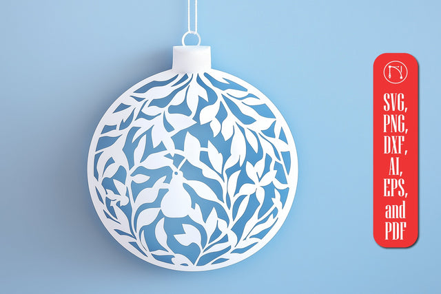 Paper Cut Christmas Ball Wall Decor SVG SVG MD JOYNAL ABDIN 