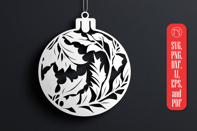 Paper Cut Christmas Ball Wall Decor SVG SVG MD JOYNAL ABDIN 