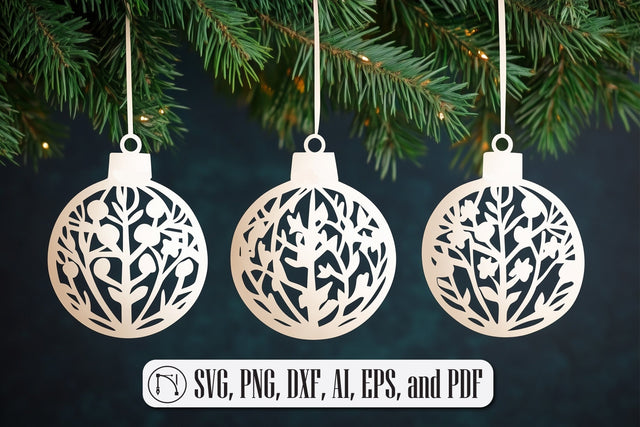 Paper-Cut Christmas Balls SVG cut file SVG MD JOYNAL ABDIN 