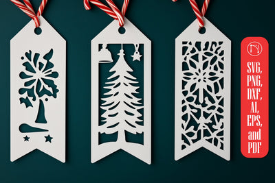 paper-cut Christmas Bookmark SVG cut file SVG MD JOYNAL ABDIN 