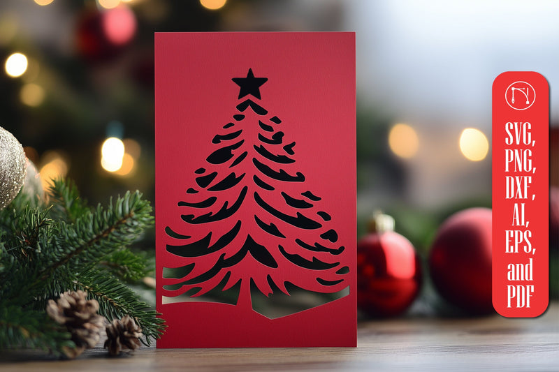 Paper Cut Christmas Card SVG Cut File SVG MD JOYNAL ABDIN 