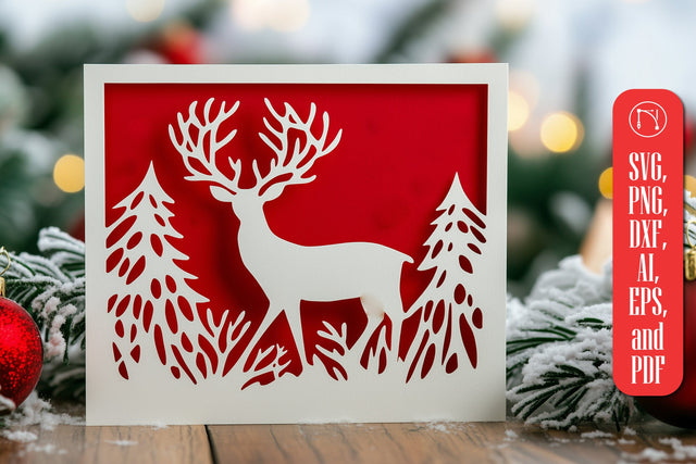 Paper Cut Christmas Card SVG Cut File SVG MD JOYNAL ABDIN 