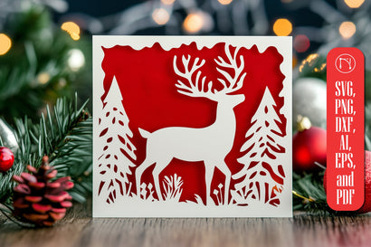 Paper Cut Christmas Card SVG Cut File SVG MD JOYNAL ABDIN 