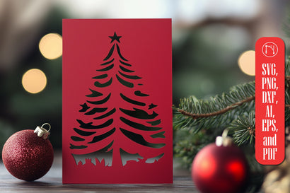 Paper Cut Christmas Card SVG Cut File SVG MD JOYNAL ABDIN 