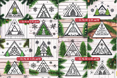 Paper Cut Christmas Decor SVG Bundle SVG MD JOYNAL ABDIN 