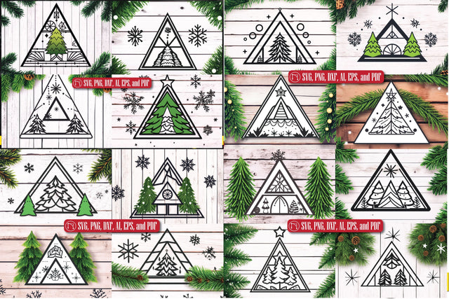 Paper Cut Christmas Decor SVG Bundle SVG MD JOYNAL ABDIN 