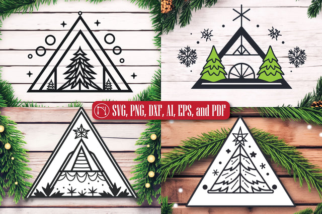 Paper Cut Christmas Decor SVG Bundle SVG MD JOYNAL ABDIN 