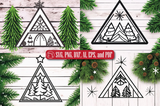 Paper Cut Christmas Decor SVG Bundle SVG MD JOYNAL ABDIN 