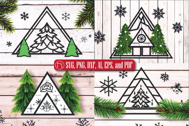 Paper Cut Christmas Decor SVG Bundle SVG MD JOYNAL ABDIN 